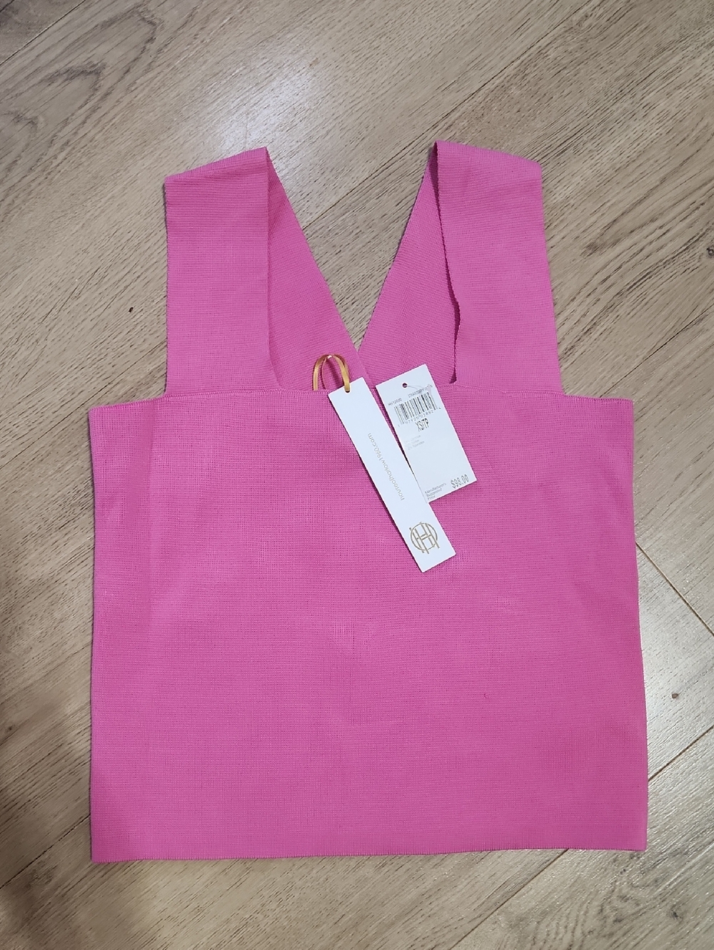 House of Harlow 1960 Bright Pink Crop Tank Top